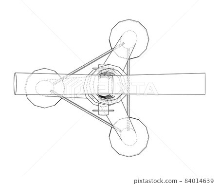 Axle stand isolated. 3d illustration Axle stand isolated. 3d illustration 84014639