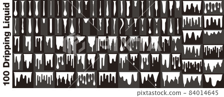 100 sets of liquid materials that melt, drip, flow, melt, and drip 84014645