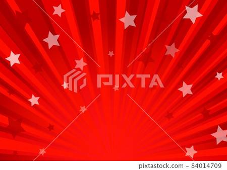 紅色徑向和星星 84014709