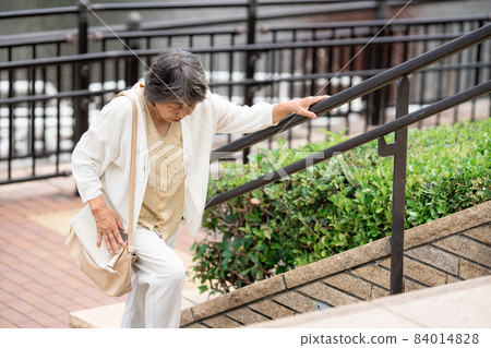 膝痛高級女性戶外樓梯 84014828