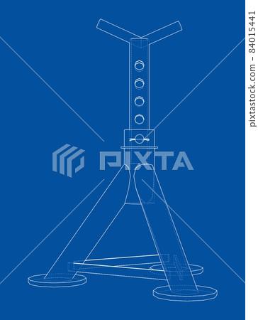 Axle stand isolated. 3d illustration 84015441