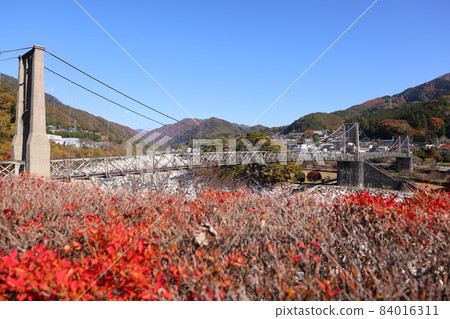 Autumn Momosuke Bridge landscape 84016311