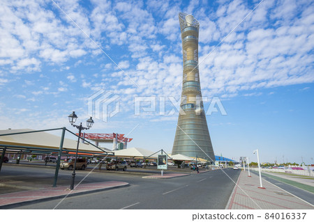 Aspire Tower, nicknamed Torch Doha, located in the Aspire Zone complex near the Khalifa International Stadium in Doha, Qatar 84016337