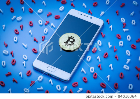 Smartphone and Bitcoin digital image Smartphone and Bitcoin digital image 84016364