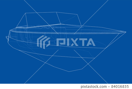 Modern boat with seats 84016835