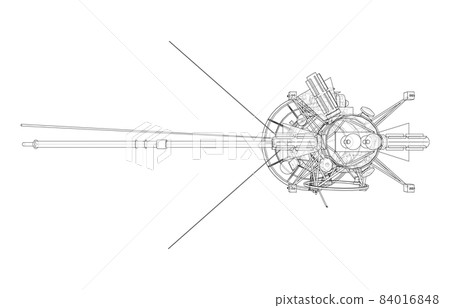 Communication satellite concept outline 84016848