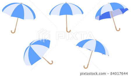 簡單好用的雨傘插畫素材（雙色） 84017644