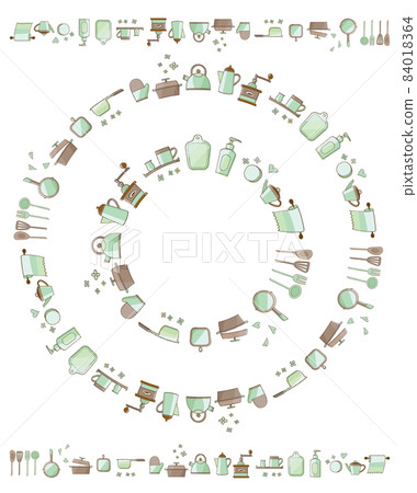 廚房用具線設置綠色 84018364