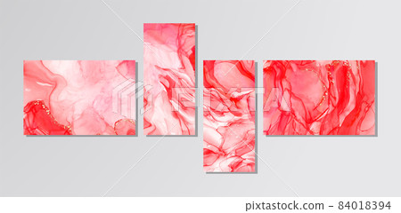Abstract alcohol ink colors banner. Mixing paints. 84018394