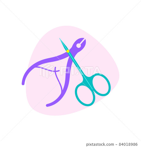 Manicure Scissors Flat Composition 84018986