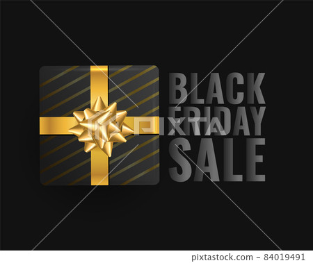 black friday sale background with realistic gift box black friday sale background with realistic gift box 84019491