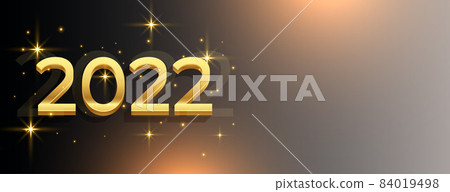 2022 sparkling new year banner with glowing lights 2022 sparkling new year banner with glowing lights 84019498