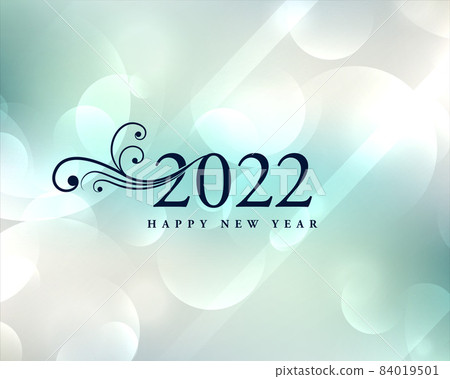 2022 happy new year shiny floral card design 2022 happy new year shiny floral card design 84019501