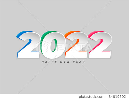 2022 happy new year paper style background 84019502