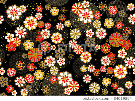 Seamless Japanese pattern background frame pattern 84019894