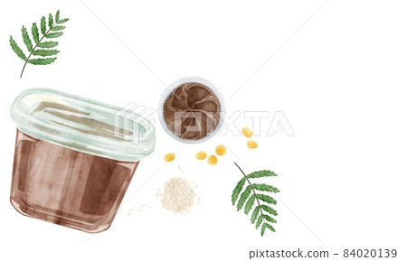 一包味噌的手繪水彩風格插圖 84020139