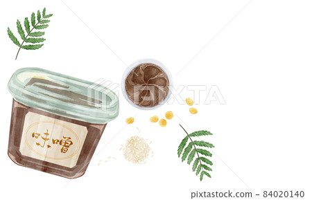 一包味噌的手繪水彩風格插圖 一包味噌的手繪水彩風格插圖 84020140