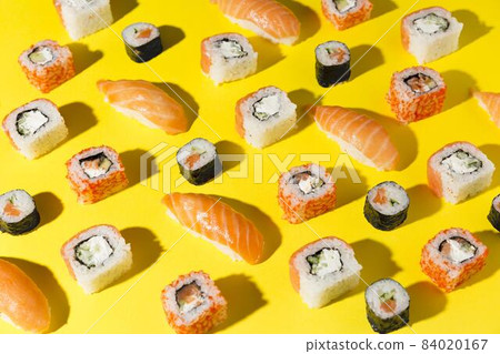 delicious variety sushi table. High quality beautiful photo concept 84020167