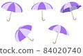 簡單好用的雨傘插畫素材（雙色） 84020740