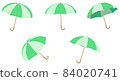 簡單好用的雨傘插畫素材（雙色） 84020741