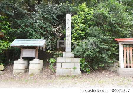 “歷史性的鹿崎城堡”的石碑（鹿崎城堡遺址/福井縣敦賀市鹿崎市） 84021897