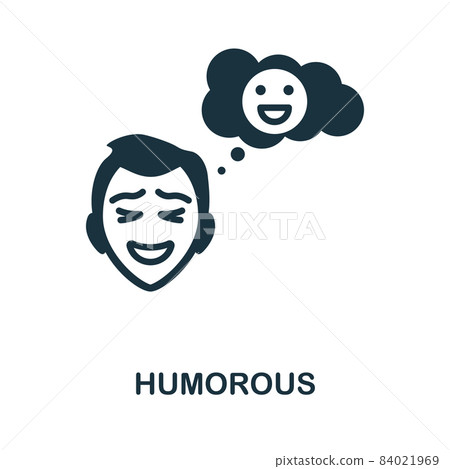 Humorous flat icon. Colored sign from positive...-插圖素材 [84021969] - PIXTA圖庫