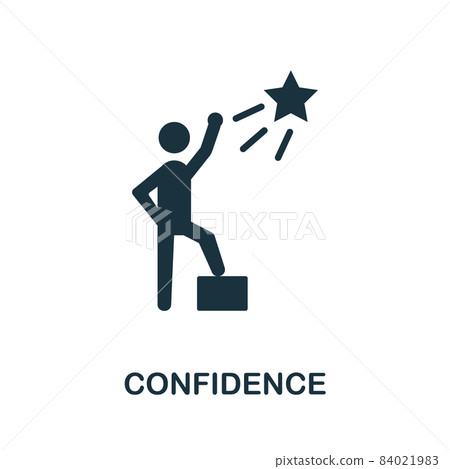 Confidence flat icon. Colored sign from...-插圖素材 [84021983] - PIXTA圖庫