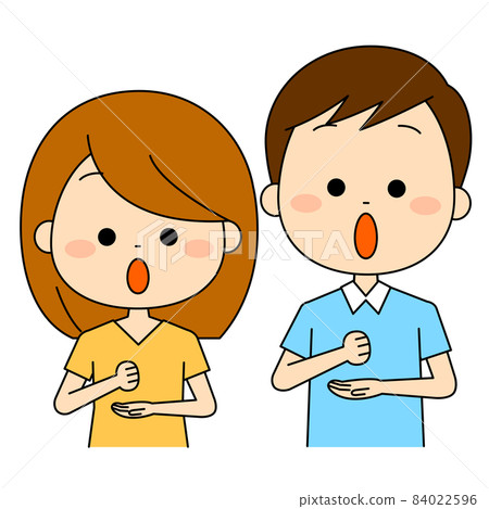 我明白了，明白這一點的男人和女人-插圖素材 [84022596] - PIXTA圖庫