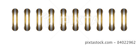 Gold horizontal spiral for open notebook and calendar. Gold spiral wire bindings for sheets of paper. Vector illustration isolated on realistic style on white background Gold horizontal spiral for open notebook and calendar. Gold spiral wire bindings for sheets of paper. Vector illustration isolated on realistic style on white background 84022962