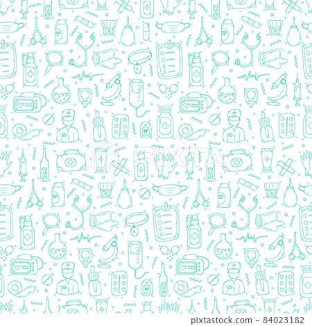 Medical doodle pattern 2 84023182