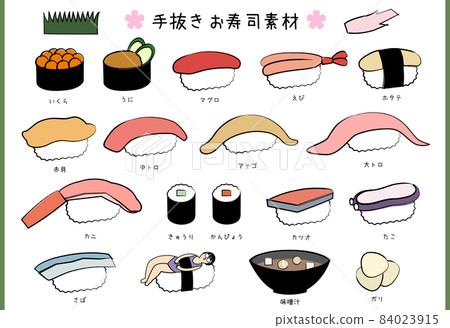 Sushi icon item set 84023915