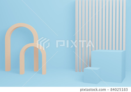 Minimal backdrop for fashion beauty products display montage 3D rendering stage background. Minimal backdrop for fashion beauty products display montage 3D rendering stage background. 84025183