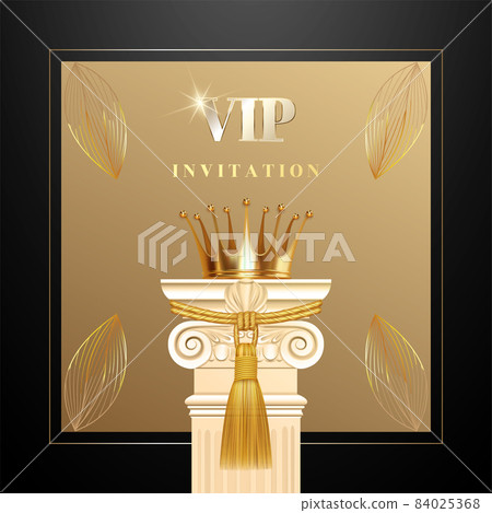 Luxury VIP gold label invitation Luxury VIP gold label invitation 84025368