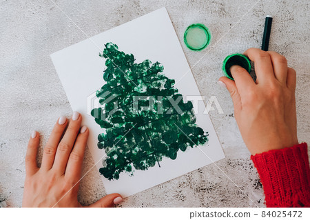 Finger Painted Holiday Cards - Kid Craft - Handrafted