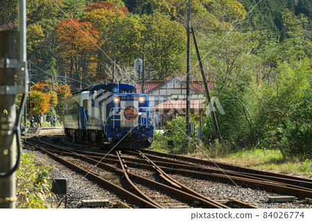 [Retirement] Okuizumo Orochi, a trolley train going from Izumo Sakane Station to the switchbacks in Okuizumo Town, Nita District, Shimane Prefecture 84026774
