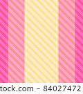 Yellow and pink diagonal and vertical stripe background 84027472