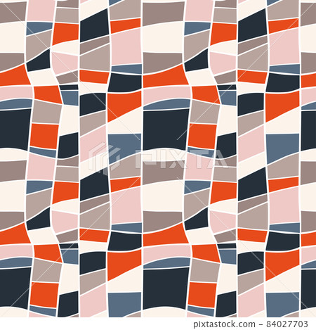 Seamless pattern with abstract forms and lines. Colorful vector design for print and web. Seamless pattern with abstract forms and lines. Colorful vector design for print and web. 84027703