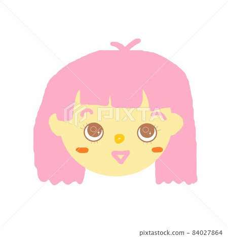 粉紅色頭髮的女孩 84027864