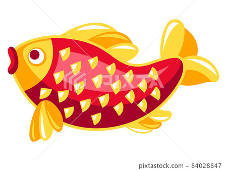 Illustration of Chinese fish. Asian tradition New Year symbol. 84028847