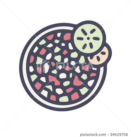 pico de gallo color vector doodle simple icon pico de gallo color vector doodle simple icon 84029708