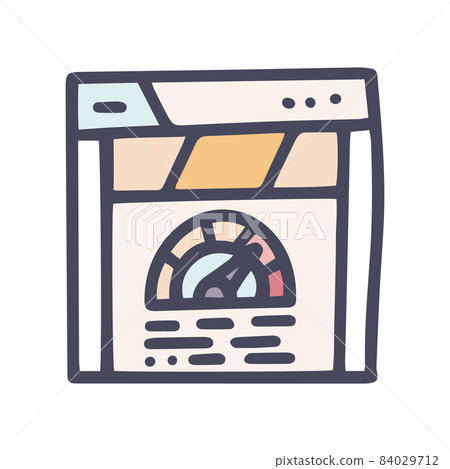 website load speed color vector doodle simple icon - Stock Illustration ...