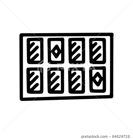 find a double game line vector doodle simple icon 84029728