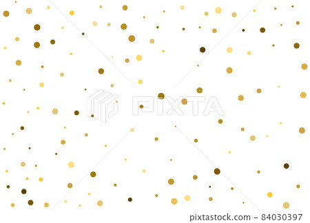 Christmas classic round confetti. Gold polka dot confetti. 84030397