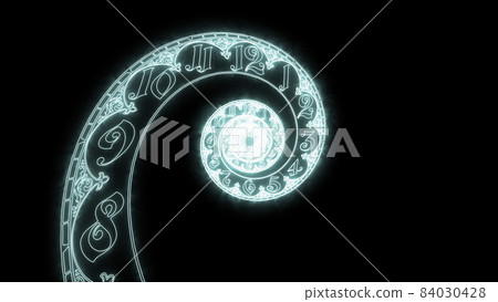 The classic spiral with ghost effect dial is endless. 3D rendering The classic spiral with ghost effect dial is endless. 3D rendering 84030428
