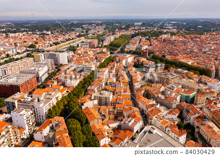 Bird's eye view of Perpignan, France Bird's eye view of Perpignan, France 84030429