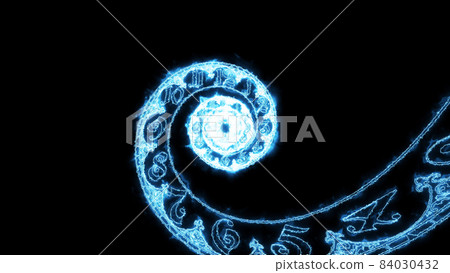 The classic spiral electric zipper dial is endless. 3D rendering 84030432