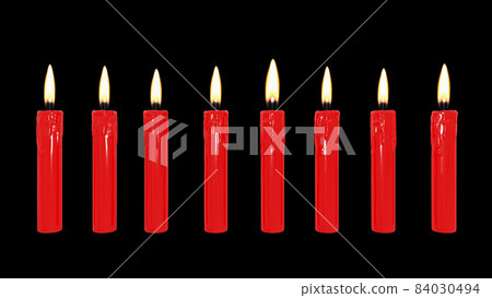 Burning red candles. 3D render Burning red candles. 3D render 84030494