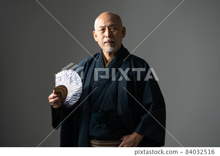 Japanese clothes senior men kimono folding fan 84032516