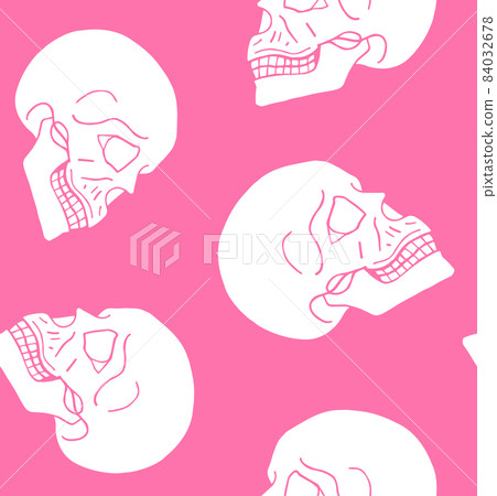 Vector seamless pattern of human skull - Stock Illustration [84032678 ...