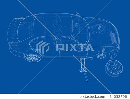 Concept car with Floor Car Jack Concept car with Floor Car Jack 84032796